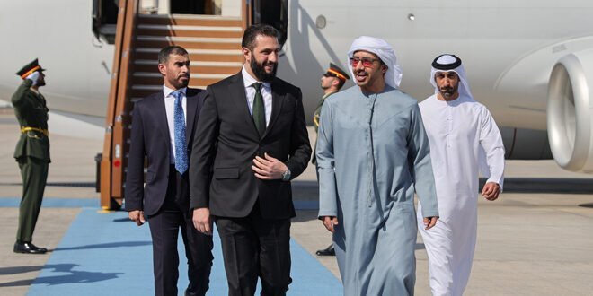 الرئيس الشرع في الإمارات: استقبال رسمي رفيع المستوى في أبو ظبي