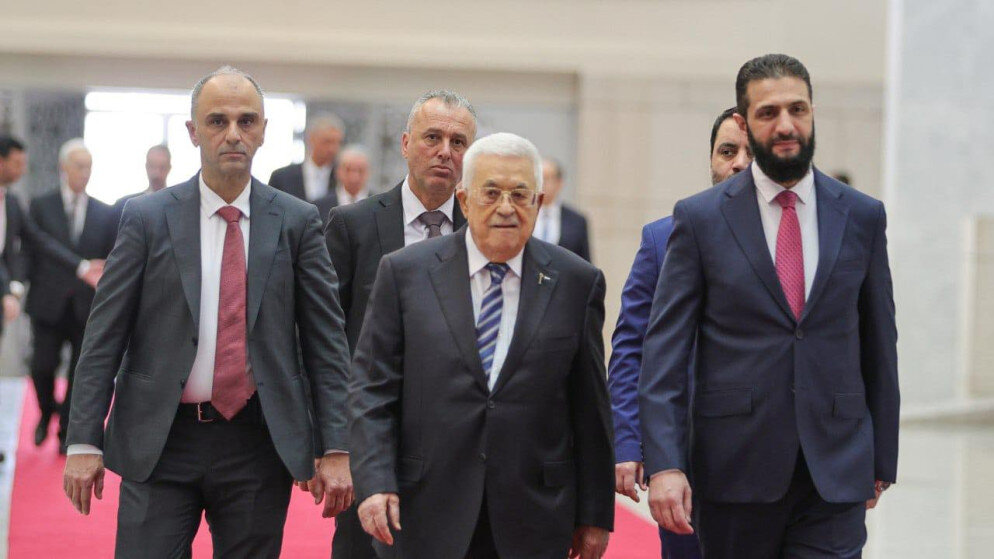 الرئيس الفلسطيني محمود عباس يلتقي الرئيس الشرع في دمشق لبحث العدوان الإسرائيلي وغزة