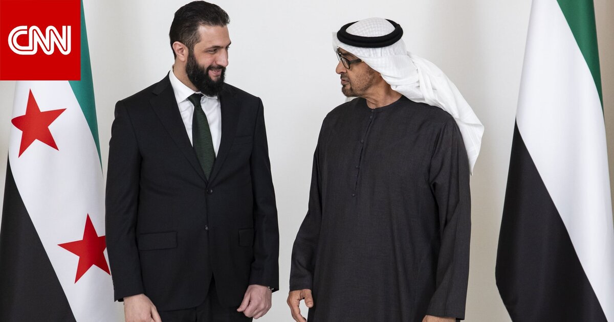 محمد بن زايد يؤكد دعم الإمارات الثابت لسوريا ووحدتها خلال لقائه بالشرع